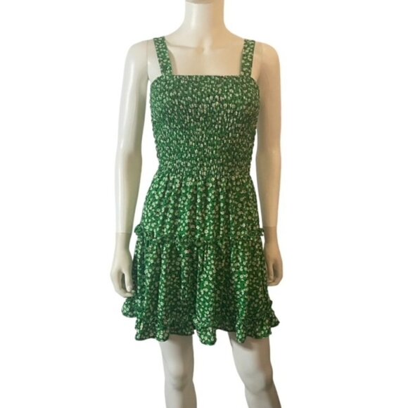 Sienna Sky Smocked Ditsy Floral Print Ruffle Dress Small - Picture 1 of 5